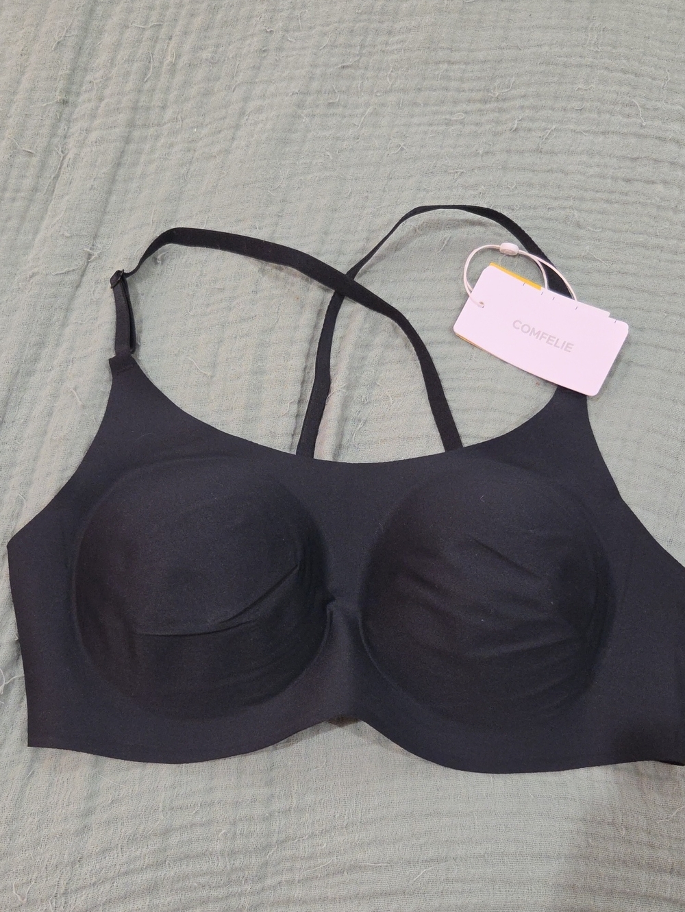 Women's Black Molded-Cup Seamless Bra